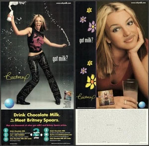 Britney Spears Poster Vintage Got Milk 2000 Advertising Campaign Dairy Farmer - Picture 1 of 1