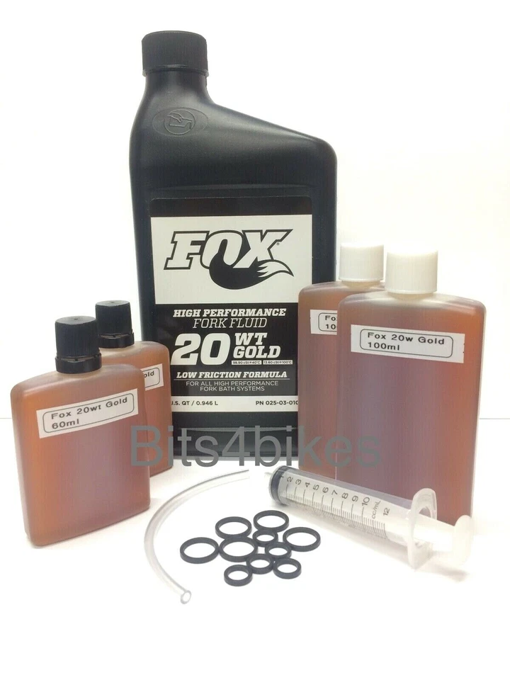 Fox 20wt Gold Oil for 32 34 36 40 Crush Washer Foam Rings Syringe. FOX DEALER - Image 1 of 1