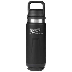 Milwaukee 48-22-8396B PACKOUT 24 oz Black Insulated Bottle with Chug Lid - Picture 1 of 4