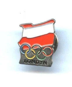 POLAND NOC pin Olympic Games London 2012 dated badge - Picture 1 of 2