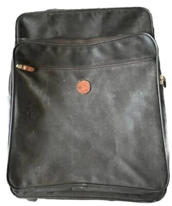 BRIC'S Luggage X 2 VTG 27" and 20" Brown - Lot of 2 Leather Made in Italy - Picture 1 of 14