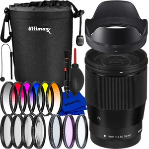 Sigma 16mm f/1.4 DC DN Contemporary Objektiv für FUJIFILM X - 7-teiliges Zubehörpaket - Bild 1 von 1