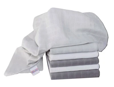 MAKIAN Mulltücher / Mullwindeln Spucktücher 6er Pack 70x70cm, Öko-Tex Baumwolle