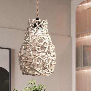 Lampshade Practical Easy Installation Boho Stylish Romantic Paper Rope Nordic - Picture 1 of 7