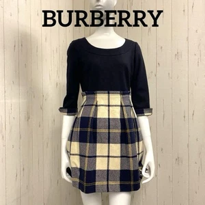Burberry Blue Label Mini Dress Nova Check Black Wool 36/S(US:XS) 042702d - Picture 1 of 24