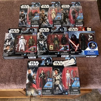 Lote paquete de figuras Star Wars Rogue One Jedha Rey Leia Stormtrooper Kylo Ren Ect NUEVO Foto 1 de 4