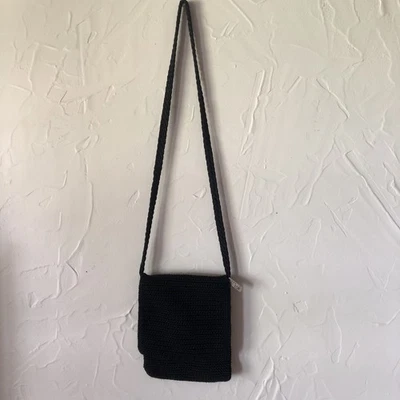 "Bolso Bandolera de Hombro The Sak Crochet Negro 7x 9"" Boho" Foto 1 de 4