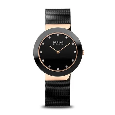 Bering Time Mujer Cerámica Pulida Oro Rosa 11435-166 Foto 1 de 4