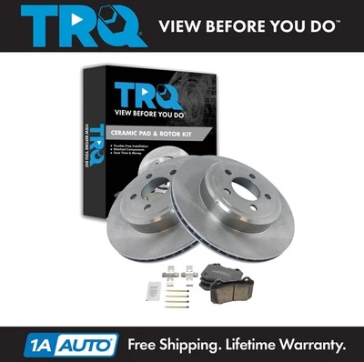 TRQ Rear Brake Pad & Rotor Kit Fits 2011-2018 Dodge Challenger 2014-2018 Charger Foto 1 de 4
