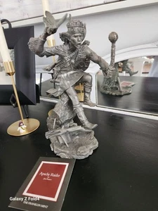 1990 Jim Ponter “Apache Raider” Limited Edition Pewter Statue FRANKLIN MINT - Picture 1 of 6