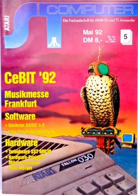 ATARI - ST COMPUTER DIE FACHZEITSCHRIFT - AUSGABE: 5/92 (HEIM - MAGAZIN) #2DE - Bild 1 von 4
