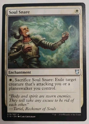 MTG Magic The Gathering Card Soul Snare Enchantment White Commander 2018 - Image 1 of 2