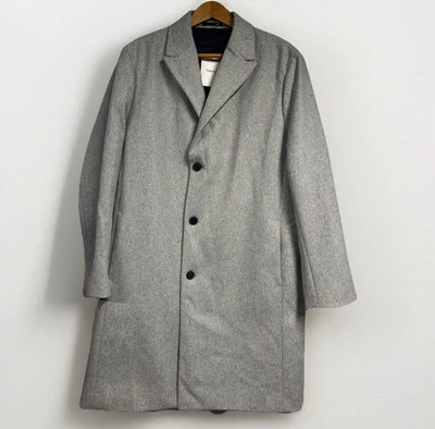 Theory Light Gray Modus Melton  Wool Cashmere Blend Coat men’s  Size XXL $945 - Image 1 of 4