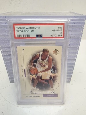 1998-99 SP Authentic - Rookie F/X Vince Carter #95 /3500 (RC) PSA 10!!! - Image 1 of 2