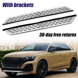 2Pcs Running Boards Nerf Bars Side Steps Fits for Audi Q8 2021-2026 - Picture 1 of 7