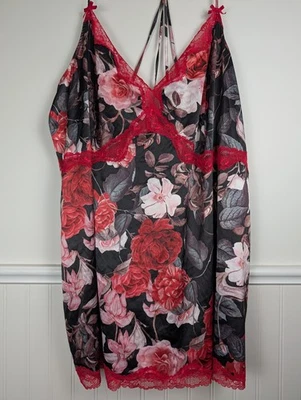 Lane Bryant Cacique Floral Rosa Camisón Lencería Satén Prendas para dormir Talla 26/28 Foto 1 de 4
