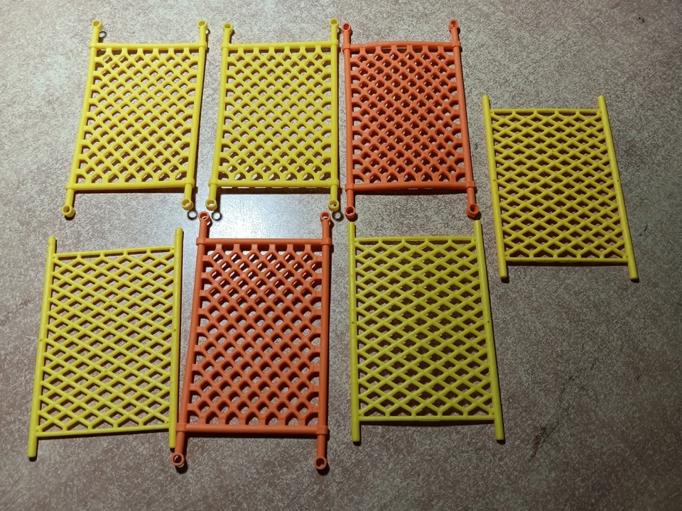 LEGO LOTE A GRANEL 7 REDES DE CELOSÍA DE PLÁSTICO 8X14 8X12 NARANJA AMARILLO #30923 #48294 Foto 1 de 1