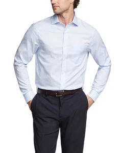 Tommy Hilfiger Mens Regular fit Dress Shirt Medium 15.5 in 32-33 Blue Check - Picture 1 of 1