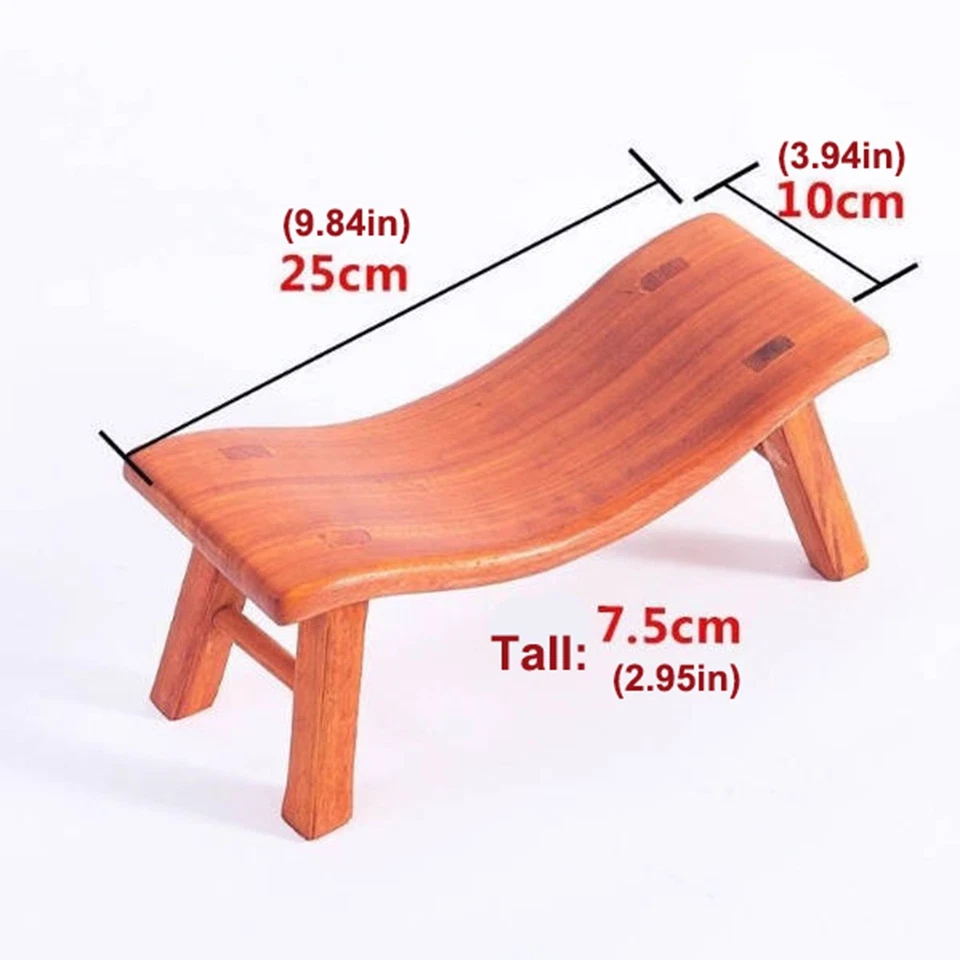 Red Pear Wood U-Shaped Neck Pillow Solid Wood Cooling Curved Support - Image 1 of 1