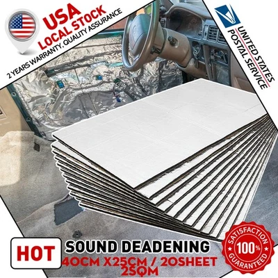Self-adhesive Fireproof Sound Deadener Heat Insulation Mat For Car Hood Engine - Image 1 of 4