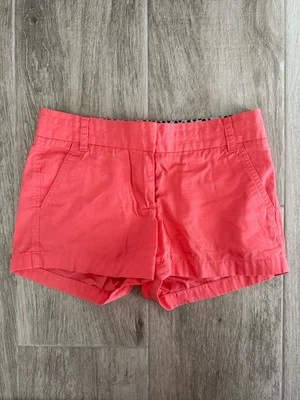 Pantalones Cortos Chinos J.Crew Rotos Informales Coral 100% Algodón Bolsillos Para Mujer Talla 0 Foto 1 de 4