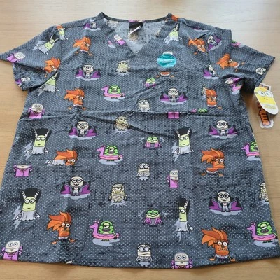 Illumination Presents MINIONS Unisex Medical Uniform/Scrubs Size M - NWT - Image 1 of 4