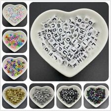 100pcs/lot Square Letter Spaced Beads 5/6mm Alphabet Charms Bead Jewelry Making
