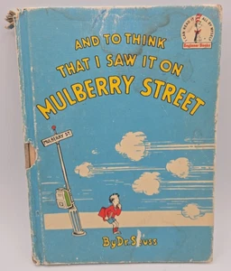 And To Think That I Saw It On Mulberry Street Dr. Seuss children's book 1937 VTG - Imagen 1 de 11