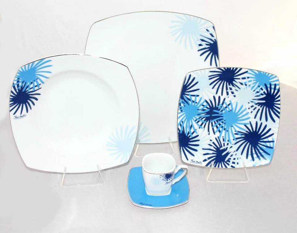 Servizio di Piatti da Tavola in Porcellana Zule Blue 19 pezzi - Immagine 1 di 1