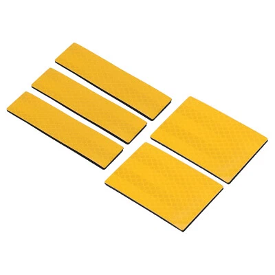 Reflectante Parche 1"x4" 2"x3", 5uds Seguridad Apliques, Oscuro Amarillo - Imagen 1 de 4