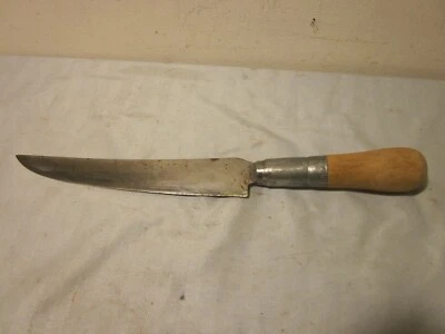 Cuchillo de filete vintage "LUTZ FILE & Tool Co. Cinti.O." con mango de madera Foto 1 de 4