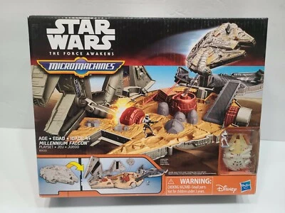 (NEW) Star Wars Millennium Falcon The Force Awakens Micro Machines Playset - Image 1 of 4
