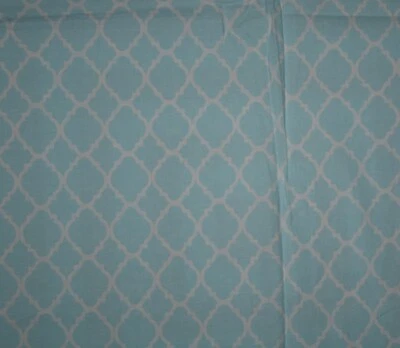 cotton quilting fabric 24" piece baby blue quatrefoil  - Image 1 of 2