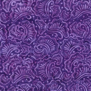 WILMINGTON PRINTS FABRICS PRISMATIC BATIKS WAVY FANS PURPLE by the YARD - Picture 1 of 1
