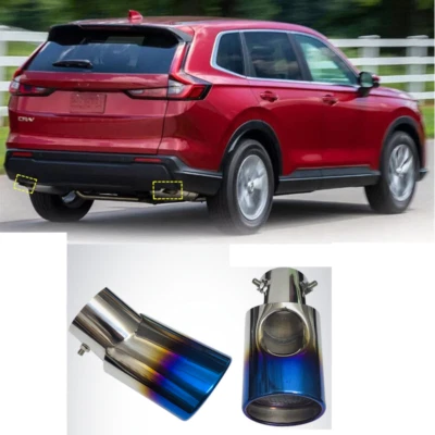 Tubo de escape silenciador punta escape trasero coche para HONDA CR-V CRV 2023-2024 AZUL SS 2 PIEZAS Foto 1 de 4