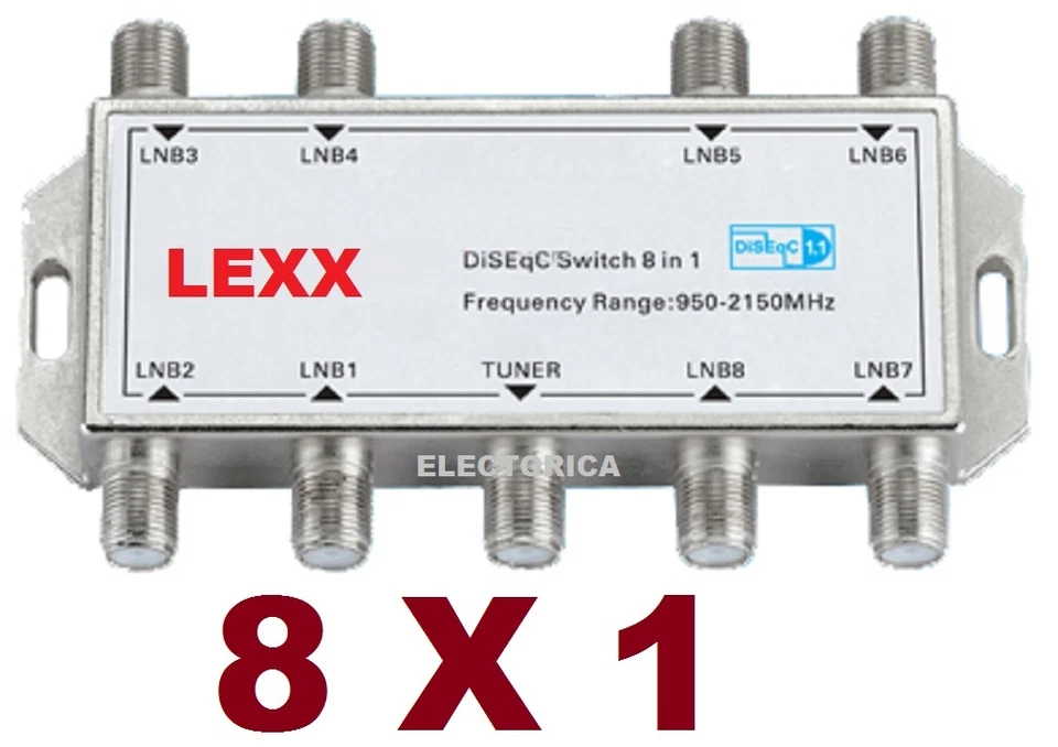 NEW DISEqC 8X1 SATELLITE MULTI-SWITCH FTA LNB FREE TO AIR BELL DISH NETWORK 4X1 - Image 1 of 3