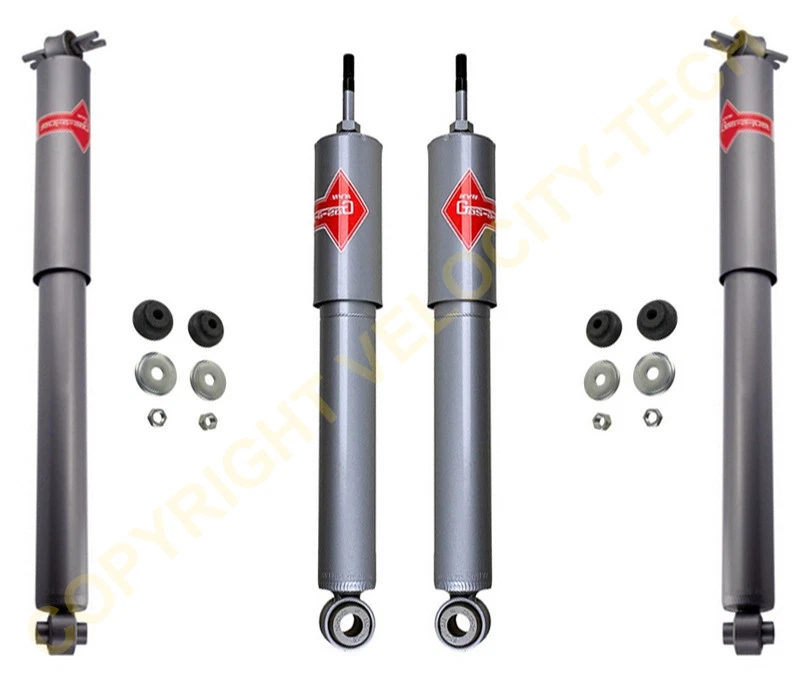 JUEGO DE 4 AMORTIGUADORES KYB GAS-A-JUST DE ALTA RESISTENCIA 00-05 FORD EXCURSION 2x2 delanteros y traseros Foto 1 de 1