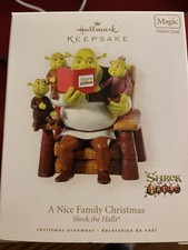 2008 Hallmark Ornament A Nice Family Christmas “Shrek the Halls”~Features Sound