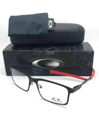 Nuevas gafas OAKLEY BASE PLANO OX3232-0552 52-17 141 marcos negros y rojos mate Foto 1 de 4