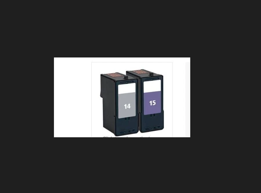 New 2 X Ink Cartridges for Lexmark  14 and 15  Z2300 Z2310 Z2320 X2600 X2630 - Image 1 of 1