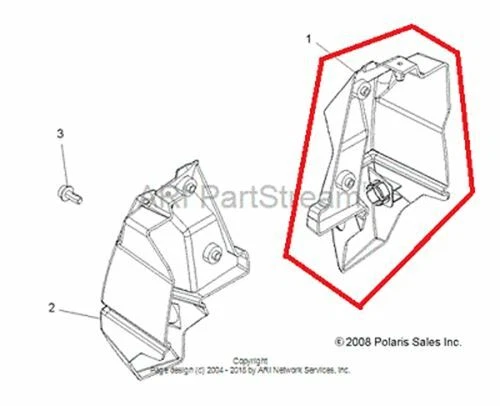 NEW OEM POLARIS SPORTSMAN 1000 MD REAR LEFT BUMPER GUARD BLACK Foto 1 de 1