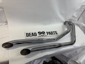 Harley EVO turn out 80098-88T new exhaust pipes mufflers - Picture 1 of 4