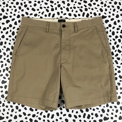 Pantalón corto chino caqui elástico de 7" para hombre J.Crew talla 31 BE051 Foto 1 de 4
