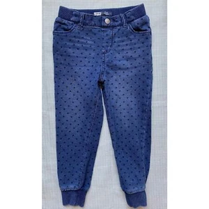 Girls Levi’s Knit Joggers sz 4 Regular Heart Pockets All over Hearts Print Pants - Picture 1 of 8