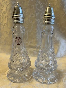 CRYSTAL CLEAR GERMANY 7-1/2" SALT & PEPPER SHAKERS NEW WT - Picture 1 of 1