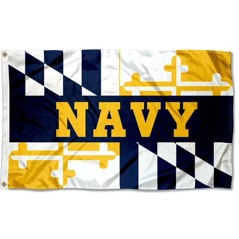 Navy Midshipmen Maryland State NCAA Flag Tailgating Banner Cover