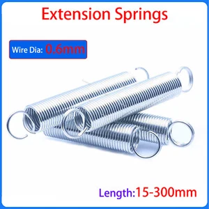 Wire Dia 0.6mm Extension Springs Galvanized Double Loop/Hook Expansion Spring - Picture 1 of 9