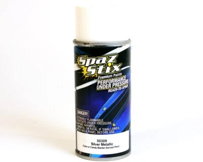 NUEVO Spaz Stix Metallic Silver/Candy" Backer Pintura en Aerosol Botella de 3,5 OZ Foto 1 de 4