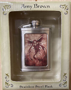 Amy Brown Mystical Red Fire Element Fairy Stainless Steel Flask 2006