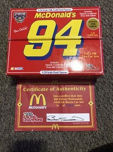 McDonalds Bill Elliott 1:24 Scale 24K Gold Ford Taurus Set 1 Of 2500